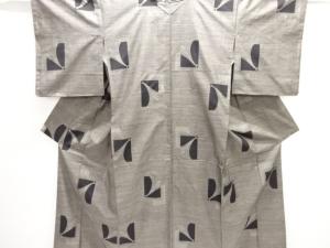 色紙に抽象模様織り出し本場泥大島紬着物(9マルキ)